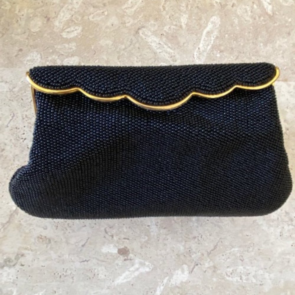 Vintage Bags By Josef, Black Hand Beaded France